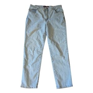 Vintage Gloria Vanderbilt Amanda Light Blue Brushed Jeans Pants Women's 14